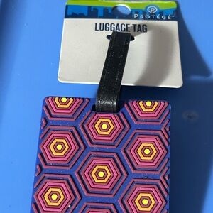 2 Luggage Tags Hexagon Geometric. New. Beautiful colors